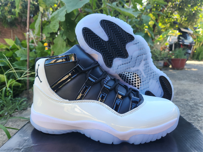 Men's Running weapon Air Jordan 11 Black/White Shoes 087